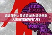 造谣使别人离婚犯法吗(造谣使别人离婚犯法吗判几年)