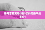 婚外恋的离婚(婚外恋的离婚率是多少)