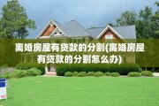 离婚房屋有贷款的分割(离婚房屋有贷款的分割怎么办)