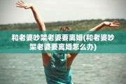 和老婆吵架老婆要离婚(和老婆吵架老婆要离婚怎么办)