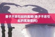 妻子不忠引起的离婚(妻子不忠引起的离婚案例)
