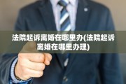 法院起诉离婚在哪里办(法院起诉离婚在哪里办理)