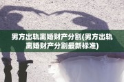 男方出轨离婚财产分割(男方出轨离婚财产分割最新标准)