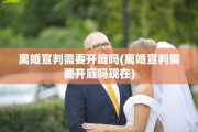 离婚宣判需要开庭吗(离婚宣判需要开庭吗现在)