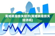 离婚就是损失经济(离婚就是损失经济吗)