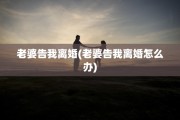老婆告我离婚(老婆告我离婚怎么办)