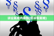 诉讼离婚内容假(起诉假离婚)