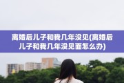 离婚后儿子和我几年没见(离婚后儿子和我几年没见面怎么办)