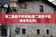 第二套房子假离婚(第二套房子假离婚怎么判)