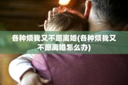 各种烦我又不愿离婚(各种烦我又不愿离婚怎么办)