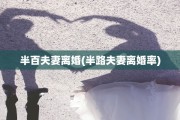 半百夫妻离婚(半路夫妻离婚率)