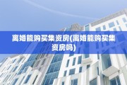 离婚能购买集资房(离婚能购买集资房吗)