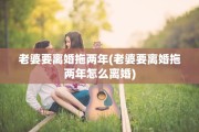 老婆要离婚拖两年(老婆要离婚拖两年怎么离婚)