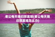 老公每天晚归想离婚(老公每天晚归想离婚怎么办)