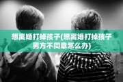 想离婚打掉孩子(想离婚打掉孩子男方不同意怎么办)