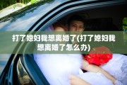 打了媳妇我想离婚了(打了媳妇我想离婚了怎么办)