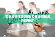 专业婚姻律师咨询(专业婚姻律师咨询电话)