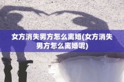 女方消失男方怎么离婚(女方消失男方怎么离婚呢)