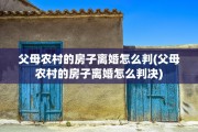 父母农村的房子离婚怎么判(父母农村的房子离婚怎么判决)