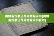 离婚诉讼书还是离婚起诉书(离婚诉讼书还是离婚起诉书有效)