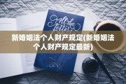 新婚姻法个人财产规定(新婚姻法个人财产规定最新)