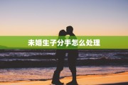 未婚生子分手怎么处理