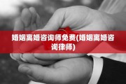 婚姻离婚咨询师免费(婚姻离婚咨询律师)