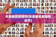 关系硬能离婚吗(关系硬能离婚吗知乎)
