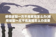 感情破裂一方不肯离婚怎么办(感情破裂一方不肯离婚怎么办需要什么证据)