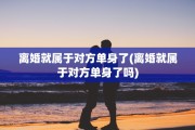 离婚就属于对方单身了(离婚就属于对方单身了吗)