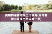 离婚的话由谁提出比较好(离婚的话由谁提出比较好一点)