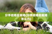 分手结婚后离婚(分手结婚后离婚怎么办)