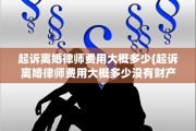 起诉离婚律师费用大概多少(起诉离婚律师费用大概多少没有财产)