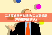 二次离婚房产办理吗(二次离婚房产办理吗要多久)