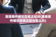 离婚案件被驳回再次起诉(离婚案件被驳回再次起诉怎么办)