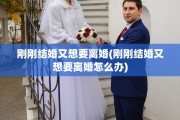 刚刚结婚又想要离婚(刚刚结婚又想要离婚怎么办)