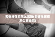 老婆没在家怎么离婚(老婆没在家怎么离婚呢)