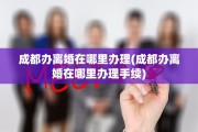 成都办离婚在哪里办理(成都办离婚在哪里办理手续)