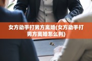 女方动手打男方离婚(女方动手打男方离婚怎么判)