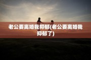 老公要离婚我抑郁(老公要离婚我抑郁了)