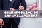 非婚生育的孩子怎么上户口(非婚生育的孩子怎么上户口需要双方都到场签字吗)