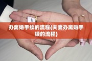 办离婚手续的流程(夫妻办离婚手续的流程)
