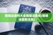 婚姻法条例大全婚姻法条规(婚姻法最新法条)