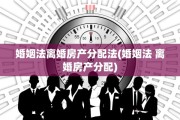 婚姻法离婚房产分配法(婚姻法 离婚房产分配)