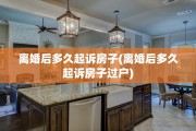 离婚后多久起诉房子(离婚后多久起诉房子过户)