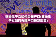 非婚生子女如何办理户口(非婚生子女如何办理户口最新政策)