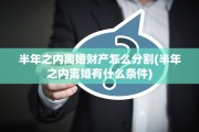 半年之内离婚财产怎么分割(半年之内离婚有什么条件)