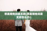 想离婚他妈耍无赖(想离婚他妈耍无赖怎么办)