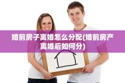 婚前房子离婚怎么分配(婚前房产离婚后如何分)
