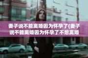 妻子说不能离婚因为怀孕了(妻子说不能离婚因为怀孕了不想离婚)